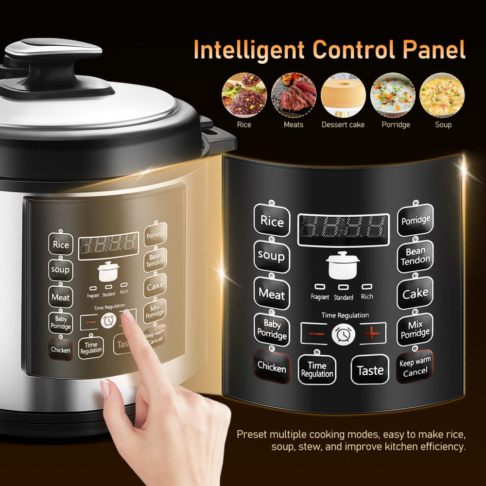10-in-1 Electric Pressure Cooker Digital Insta Pot Programmable 6L Pot 1000W